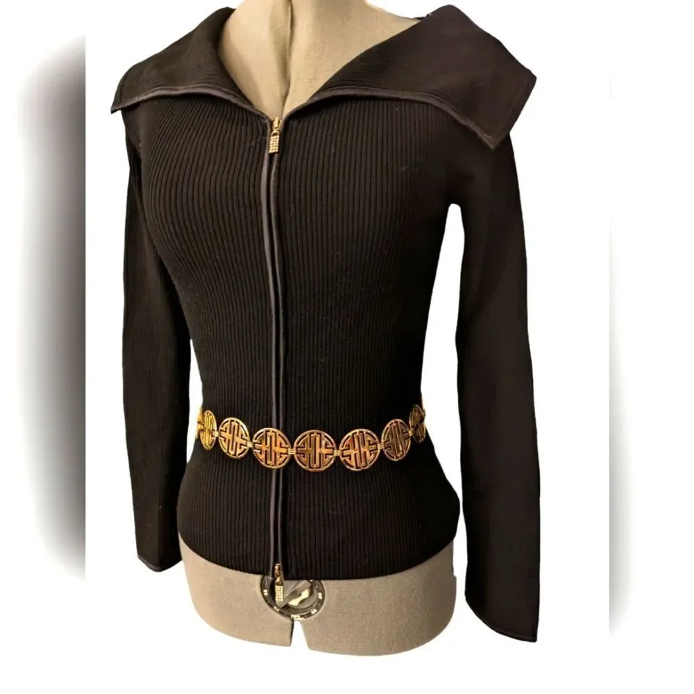 ‎Vintage gold tone metal belt